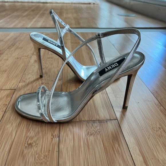 Silver DKNY Strappy Heels - NWOT - Picture 5 of 7